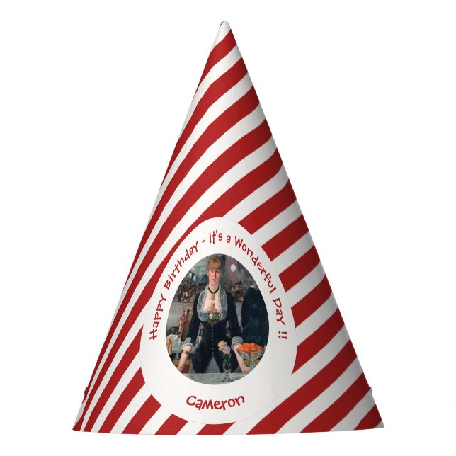 Chapéu De Festa Bar de Manet na Coleção do Partido Folies-Bergère (Frente)