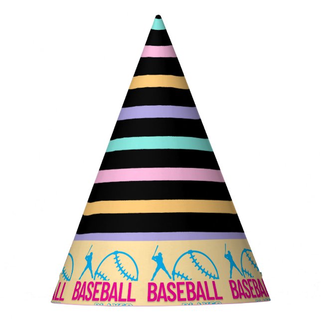 Chapéu De Festa Baseball Girl Birthday, Baseball Player Gift Party (Frente)
