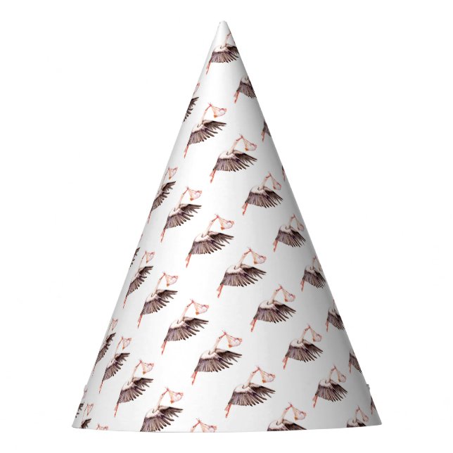 Chapéu De Festa Bebê na Stork (Frente)