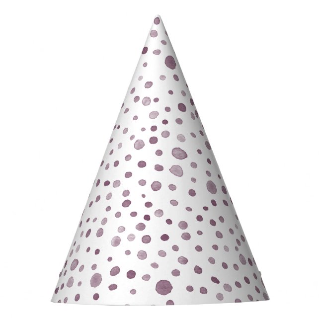 Chapéu De Festa Beet Confetti Watercolor Party Hat (Frente)