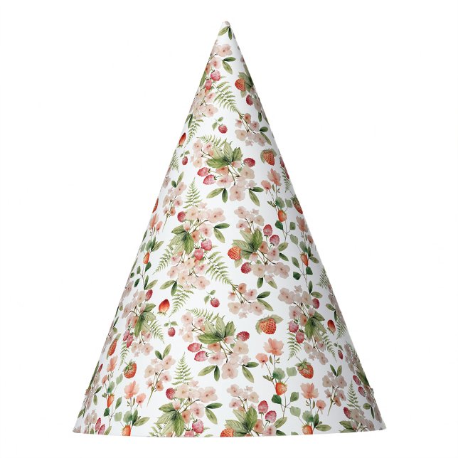 Chapéu De Festa Berry First (Floral Berry First Party Hat by Painted Paperie
)