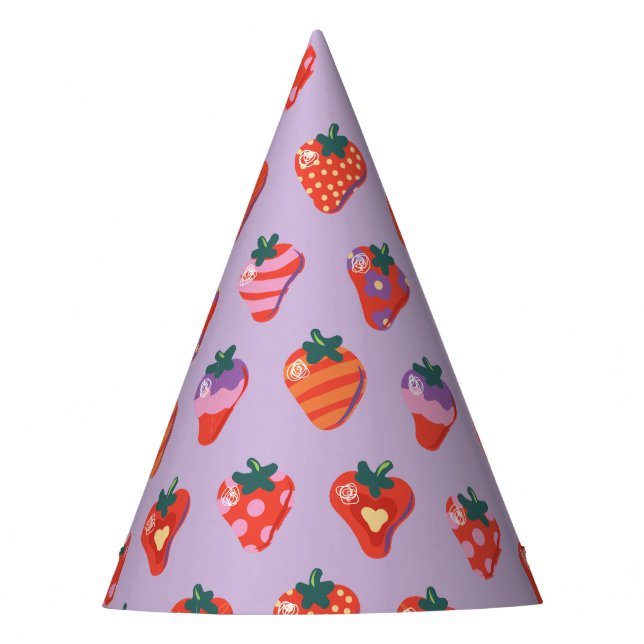 Chapéu De Festa Berry Special Strawberry Birthday - ameixa (Frente)