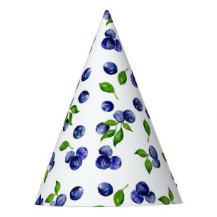 Chapéu De Festa Berry Sweet Birthday Blueberry Watercolor Cute