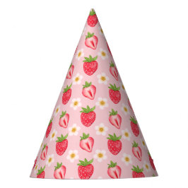 Chapéu De Festa Berry Sweet primeiro aniversario Cute Pink Strawbe