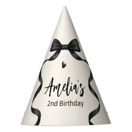 Chapéu De Festa Black Bow Birthday Any Age