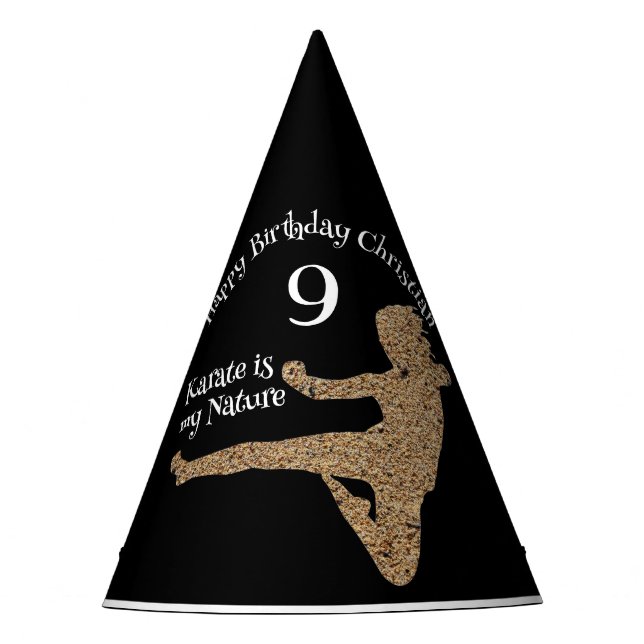 Chapéu De Festa Black Japan Boy Martit Karate Aniversário Paper (Frente)