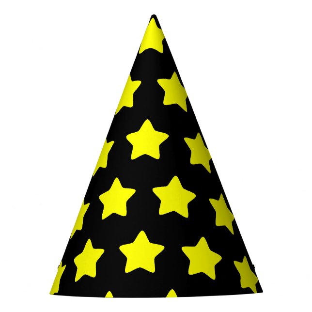Chapéu De Festa Black Party Hat, estrela amarela (Frente)