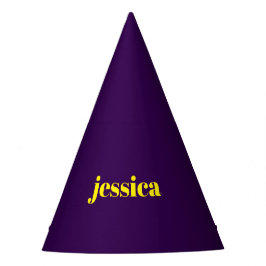 Chapéu De Festa Bloco de cor minimalista nome personalizado