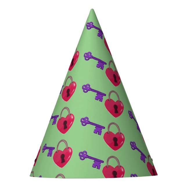 Chapéu De Festa Bloqueio de Amor + Chave (Frente)