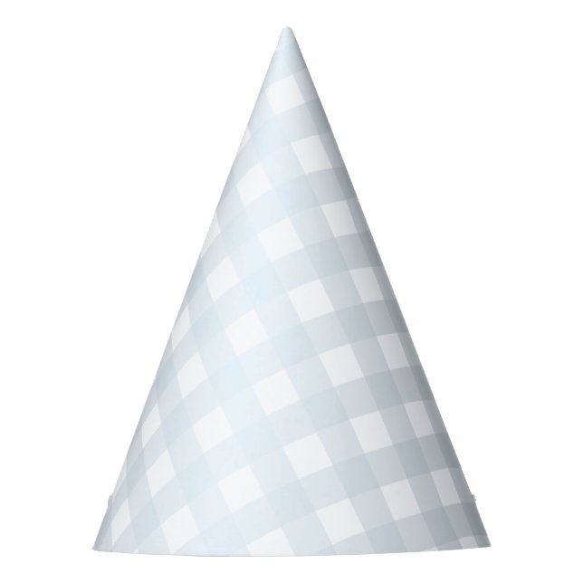 Chapéu De Festa Blue Gingham Party Hat (Frente)