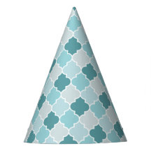 Blue Marroquino Trellis, Laticework, Quatrefoil