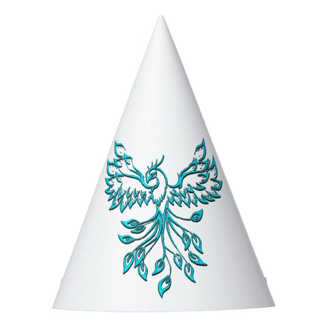 Chapéu De Festa Blue Phoenix nasce em branco (Frente)