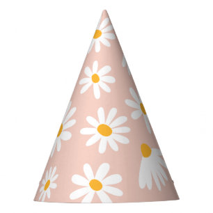 Chapéu De Festa Boho Blush Pink Daisy de primeiro aniversario Selv