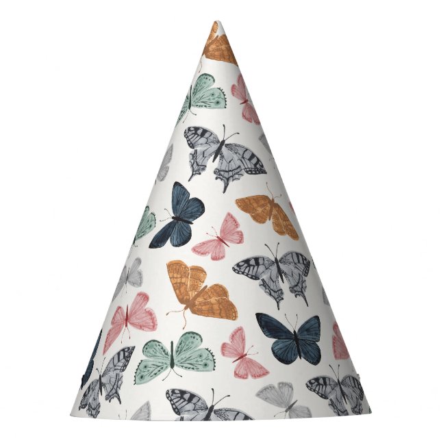 Chapéu De Festa Boho Butterfly Encantada Garden Aniversário (Frente)