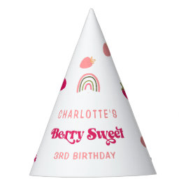 Chapéu De Festa Boho Strawberry Berry Sweet Birthday