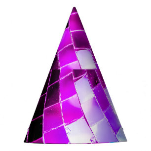 Chapéu De Festa Bola Disco de Espelho Roxo