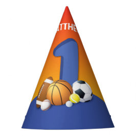 Chapéu De Festa Bolas de Esporte de primeiro aniversario