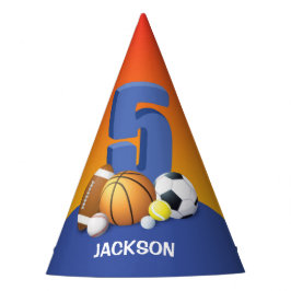 Chapéu De Festa Bolas de Esportes de Aniversário 5