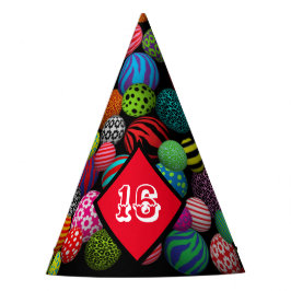 Chapéu De Festa Bolas Multi-Impressão