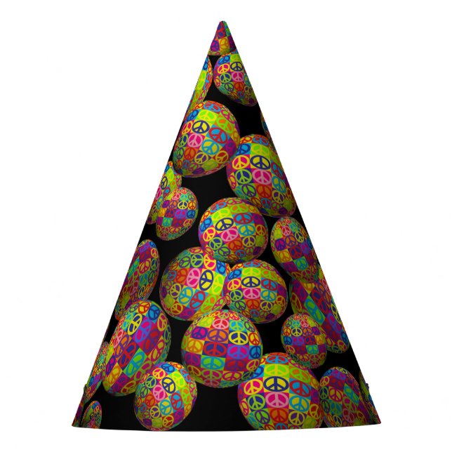 Chapéu De Festa Bolas Pares de Paz (Frente)