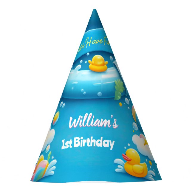Chapéu De Festa Bolhas de plástico primeiro aniversario de espuma  (Frente)