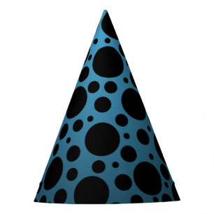 Chapéu De Festa Bolinhas Aleatórias - Azul Pavão