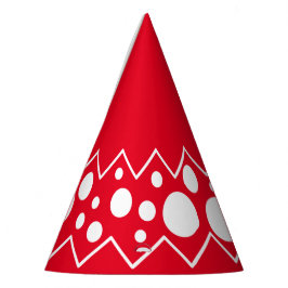 Chapéu De Festa Bolinhas brancas Zigzag