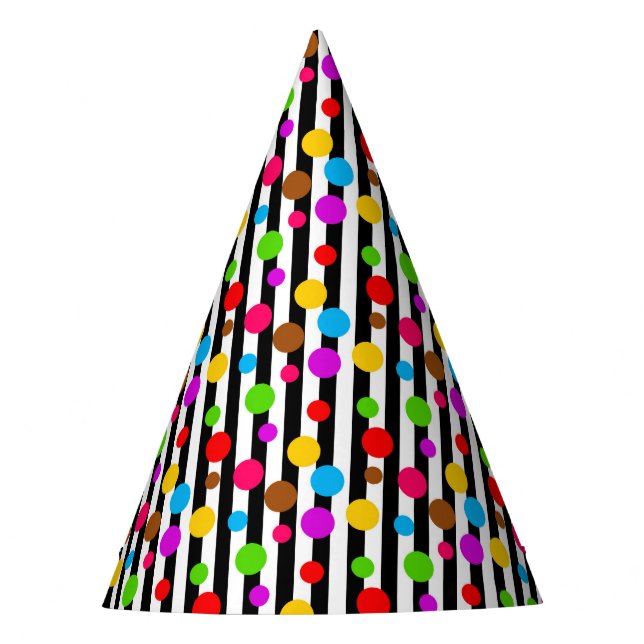 Chapéu De Festa Bolinhas Coloridas (Frente)