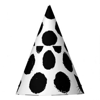 Chapéu De Festa Bolinhas com Faces de Gato: Vintage Reproduzível.