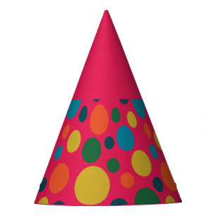 Chapéu De Festa Bolinhas cor-de-rosa brilhantes