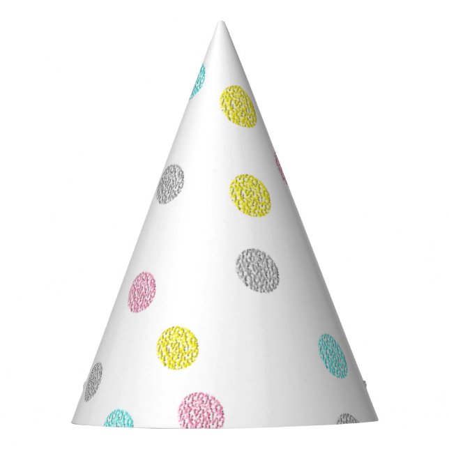 Chapéu De Festa Bolinhas de Pastel (Frente)
