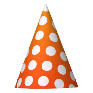 Chapéu De Festa Bolinhas Laranja E Branco