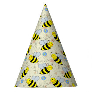 Chapéu De Festa Bonito Bumble a abelha com teste padrão