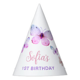 Chapéu De Festa Borboleta Primeira Rapariga de Aniversário 1rua Fe