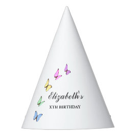 Chapéu De Festa Borboletas Coloridas Aniversário