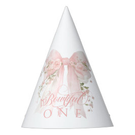 Chapéu De Festa Bowtiiful One 1st Birthday Floral Bow Girls