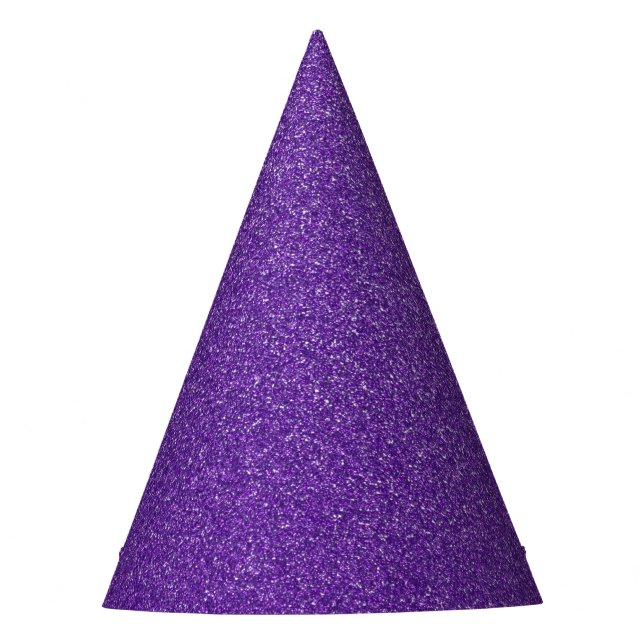 Chapéu De Festa Brilhante Roxo, Espontilha, Fundo Da Brilho (Frente)