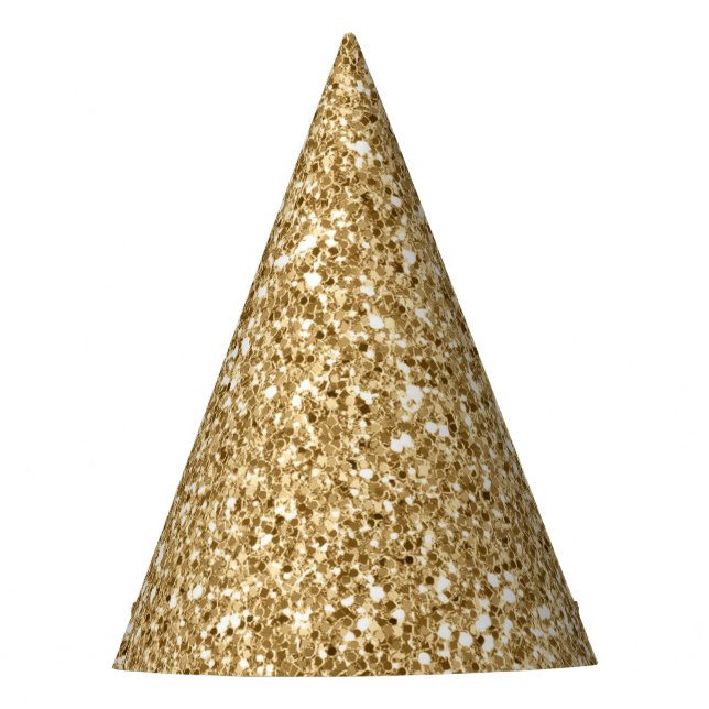 Chapéu De Festa Brilho Dourado (Frente)