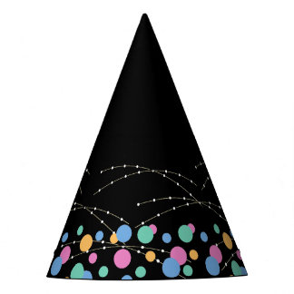 Chapéu De Festa Brilho e rolo, preto-e-branco
