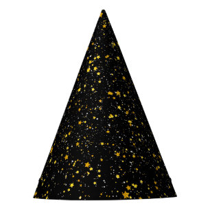 Chapéu De Festa Brilho Stars3 - Preto do ouro
