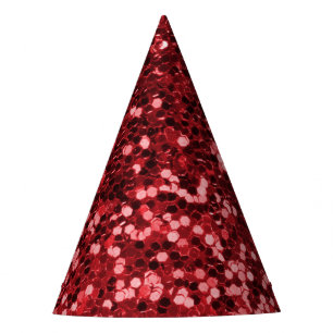 Chapéu De Festa Brilho vermelho do falso