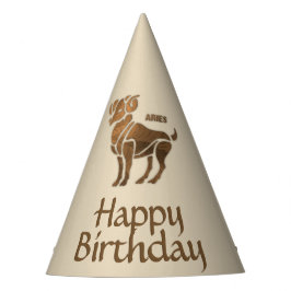 Chapéu De Festa Bronze Aries Zodiac