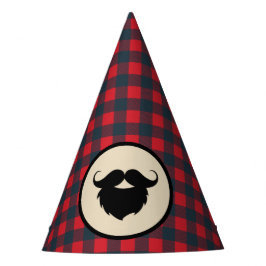 Chapéu De Festa Búfalo Vermelho Xadrez Barba Lenhador Aniversário