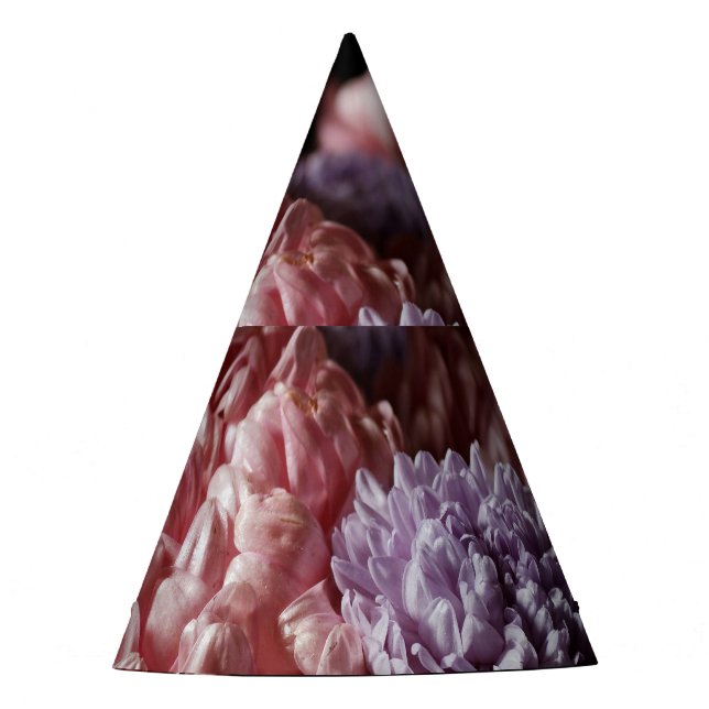 Chapéu De Festa Buquê de Aster Rosa: Iluminação Barroca. (Frente)