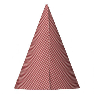 Chapéu De Festa Burgundy Gingham-PAPER PARTITY HATS