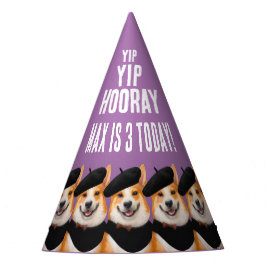 Chapéu De Festa Cachorros de Corgi Chic Cachorros Yip Yip Hooray P