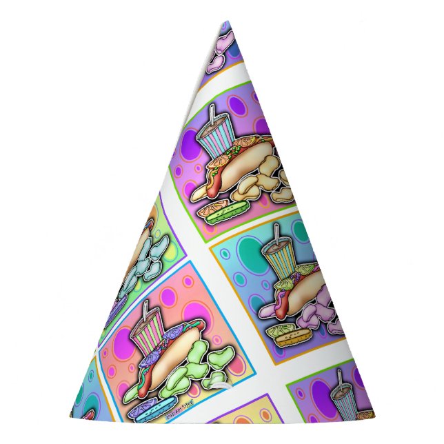 CHAPÉU DE FESTA CACHORROS QUENTES POP ART (Esquerda)