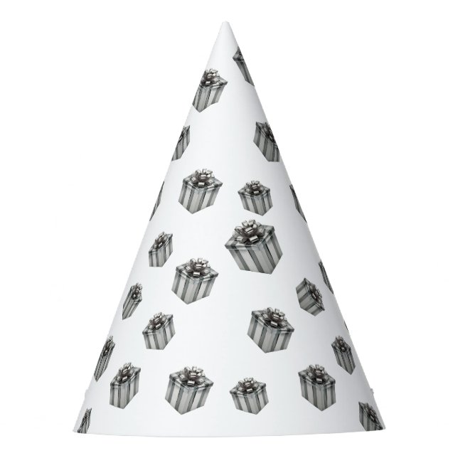 Chapéu De Festa Caixas de Presente de Prata Elegantes para Festa d (Frente)