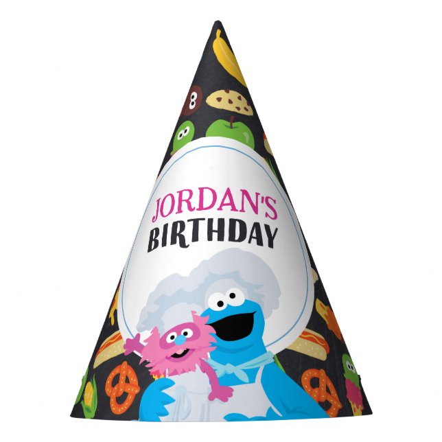 Chapéu De Festa Caminhão de Foodie Chalkboard Monster Cookie (Frente)