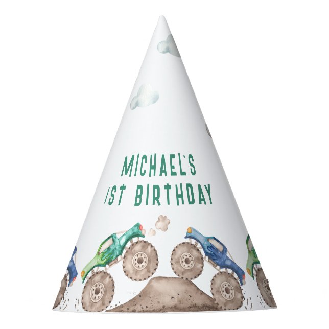 Chapéu De Festa Caminhões de Monstros Fiery (Frente)